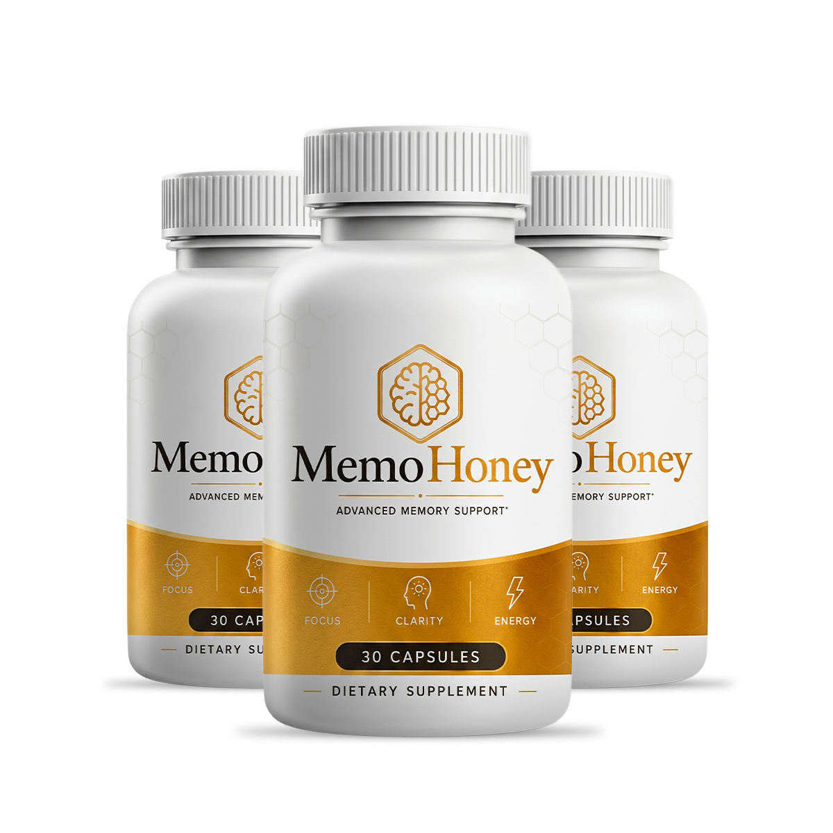 MemoHoney three-bottle package and its benefits